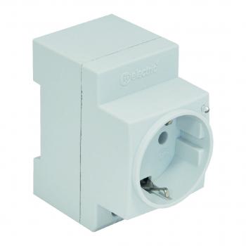 Preview: Steckdose für Montage auf Hutschiene mit LED IP20